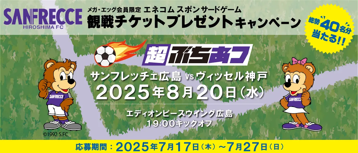 エネコム スポンサードゲーム 観戦チケットプレゼントキャンペーン