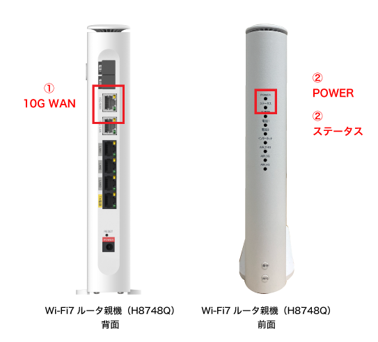 Wi-Fi7ルータの親機（H8748Q）の接続・設定