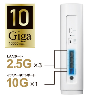 インターネットもパソコン接続も10ギガ(10GbE)対応